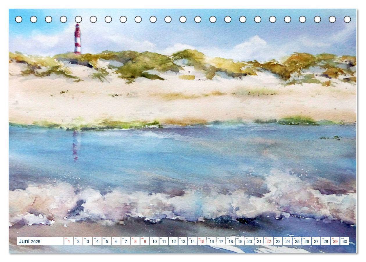 Bild: 9783435165469 | Nordseeaquarelle (Tischkalender 2025 DIN A5 quer), CALVENDO...