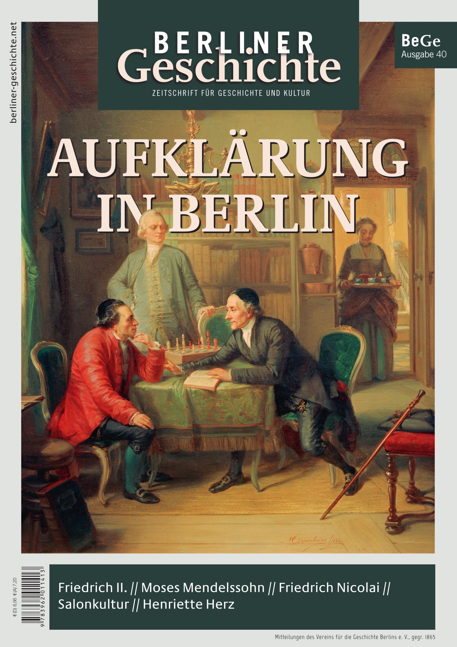 Cover: 9783962011413 | Berliner Geschichte - Zeitschrift für Geschichte und Kultur 40 | V.