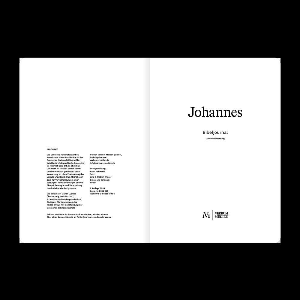 Bild: 9783986650957 | Johannes (Bibeljournal) | Verbum Medien | Taschenbuch | Bibeljournal