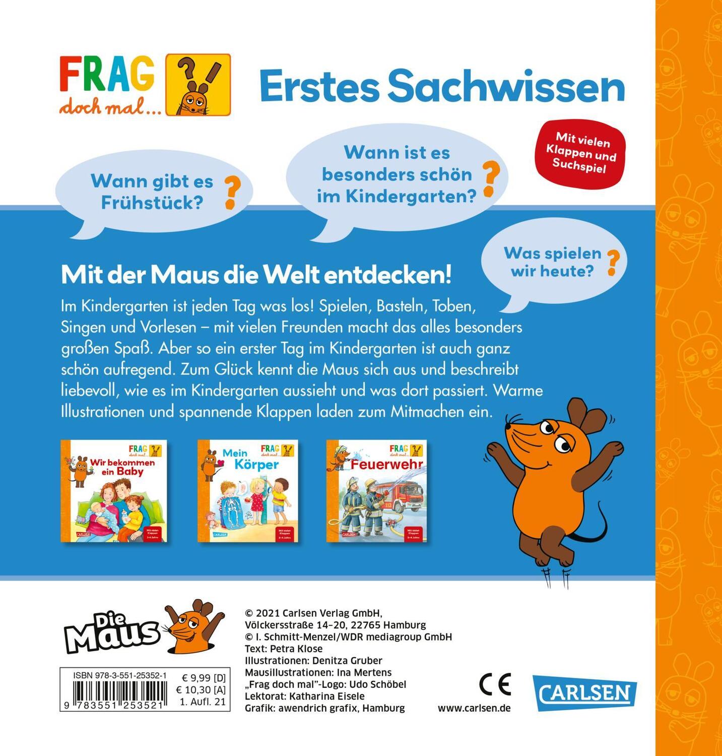 Rückseite: 9783551253521 | Frag doch mal ... die Maus: Der Kindergarten | Petra Klose | Buch