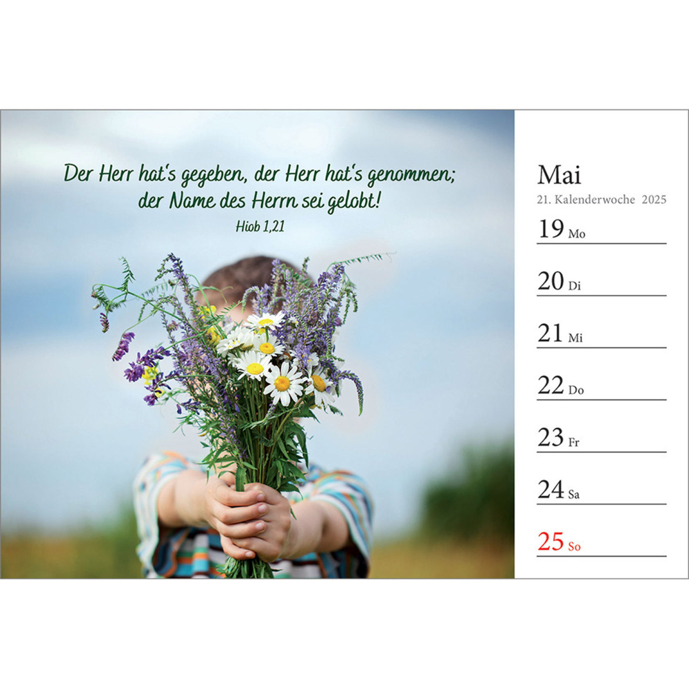 Bild: 9783754816851 | In deine Hand stell ich den Tag 2025 | Wochen-Aufstellkalender | 54 S.