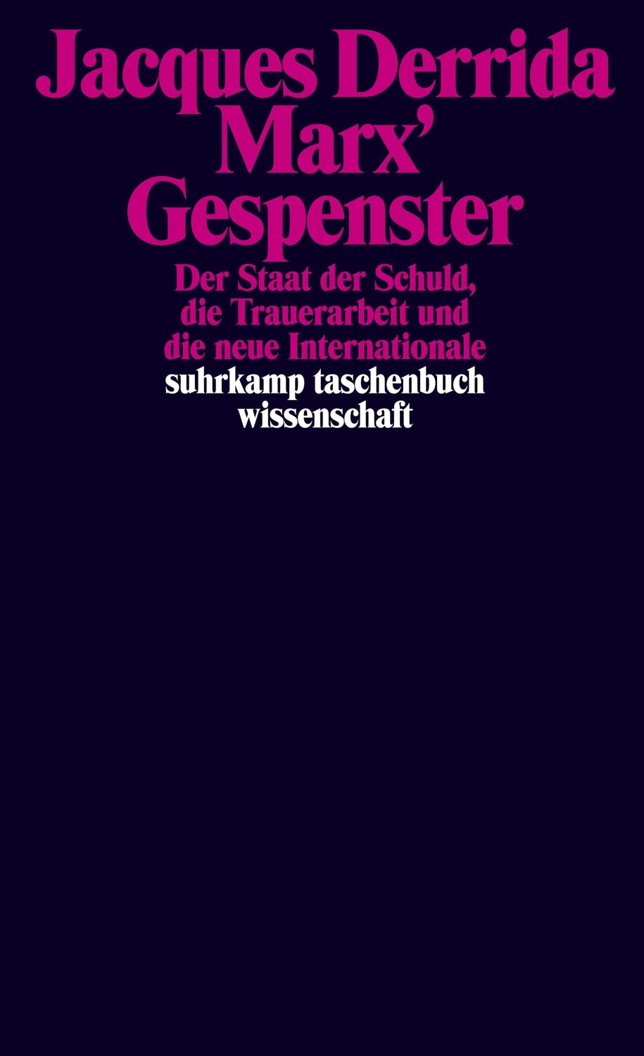 Cover: 9783518292594 | Marx' Gespenster | Jacques Derrida | Taschenbuch | 246 S. | Deutsch