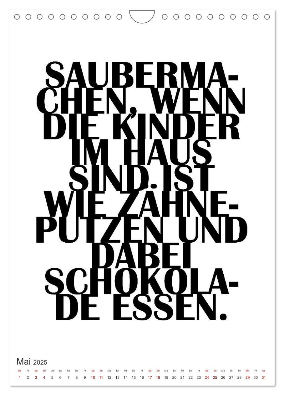 Bild: 9783435848584 | Und täglich grüßt die Hausarbeit (Wandkalender 2025 DIN A4 hoch),...