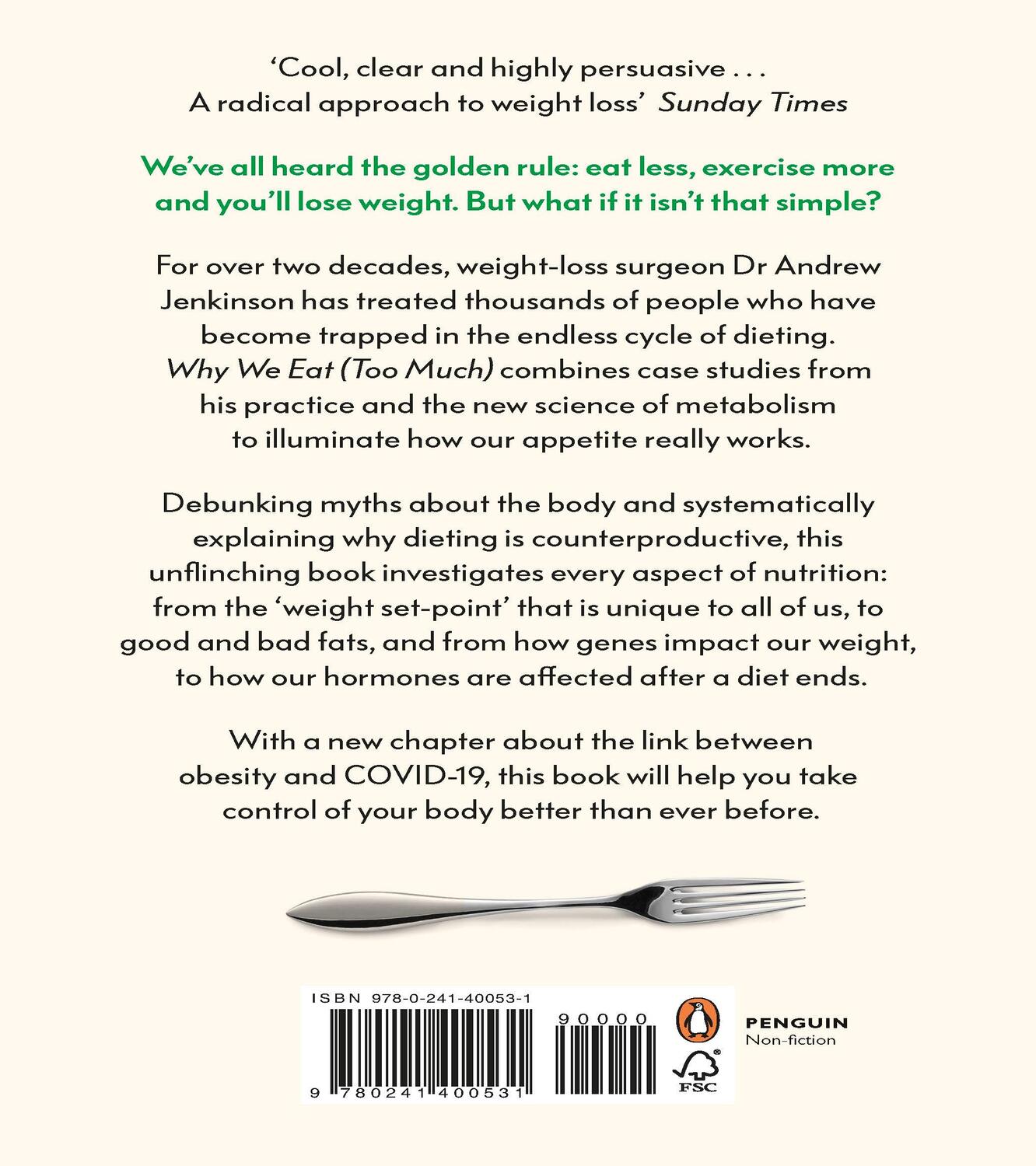 Rückseite: 9780241400531 | Why We Eat (Too Much) | The New Science of Appetite | Andrew Jenkinson