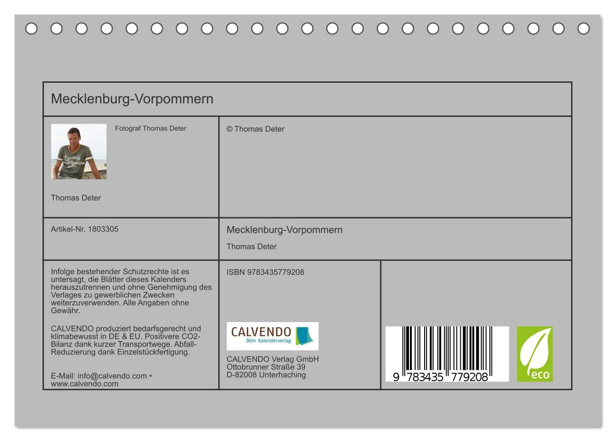 Bild: 9783435779208 | Mecklenburg-Vorpommern (Tischkalender 2025 DIN A5 quer), CALVENDO...