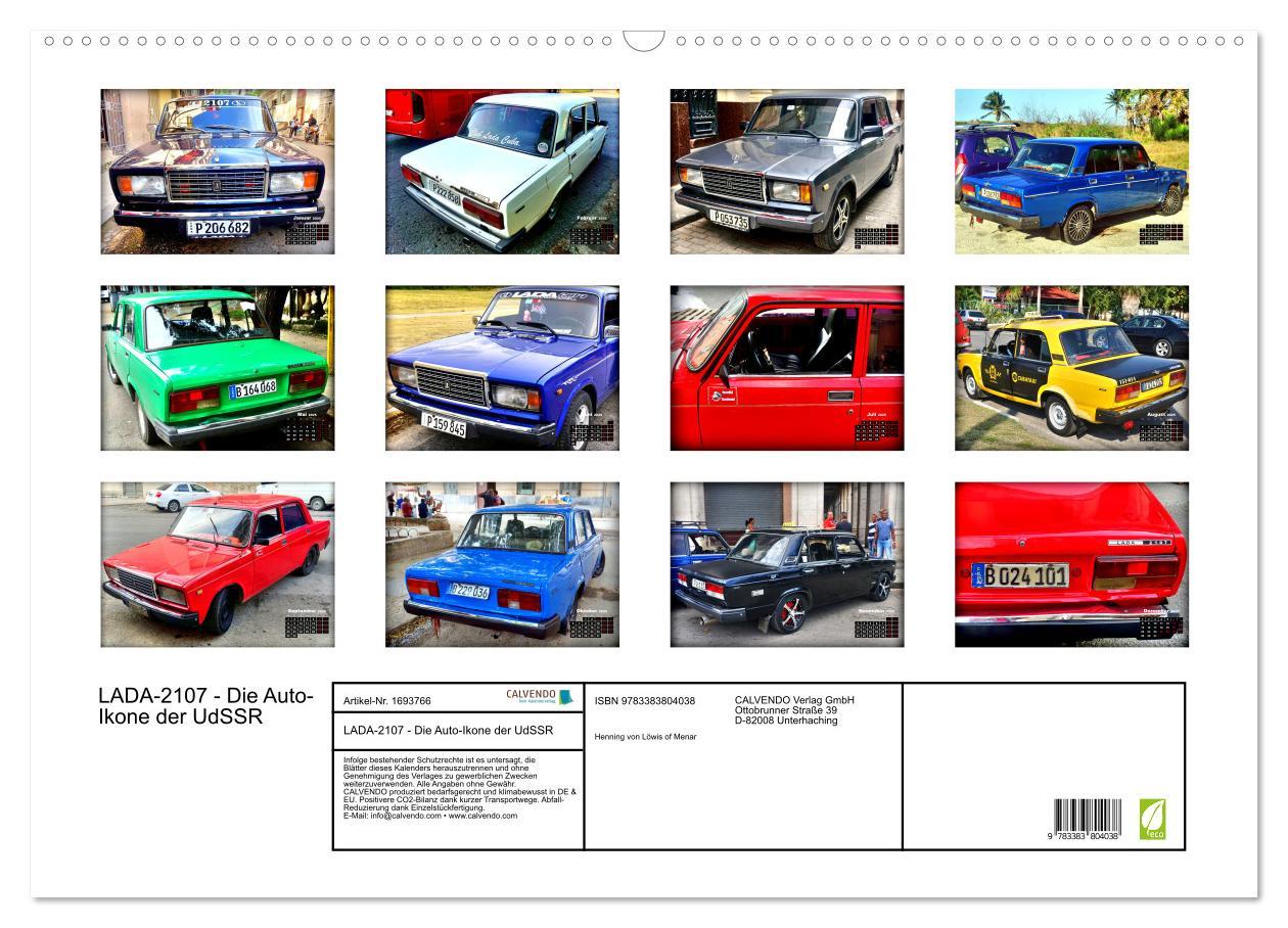 Bild: 9783383804038 | LADA-2107 - Die Auto-Ikone der UdSSR (Wandkalender 2025 DIN A2...