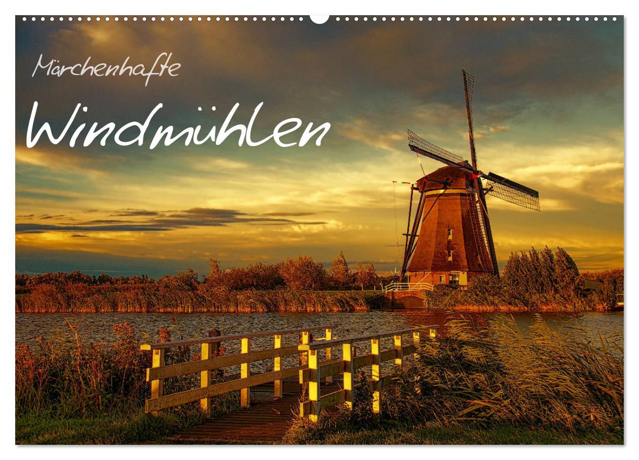 Cover: 9783435454501 | Märchenhafte Windmühlen (Wandkalender 2025 DIN A2 quer), CALVENDO...