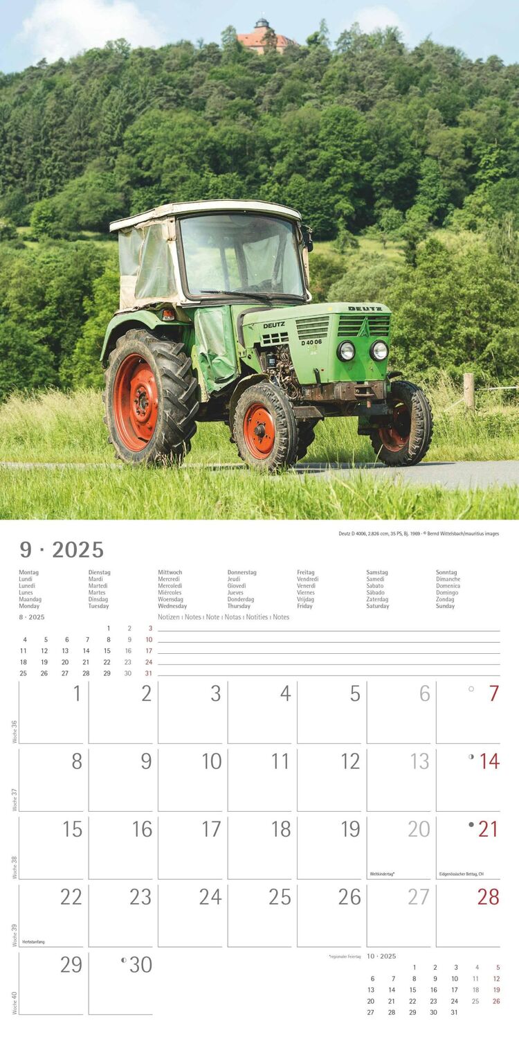 Bild: 4251732343170 | Traktoren Classics 2025 - Broschürenkalender 30x30 cm (30x60...