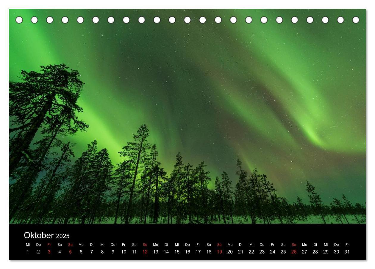 Bild: 9783435799909 | Nordlichter (Tischkalender 2025 DIN A5 quer), CALVENDO Monatskalender