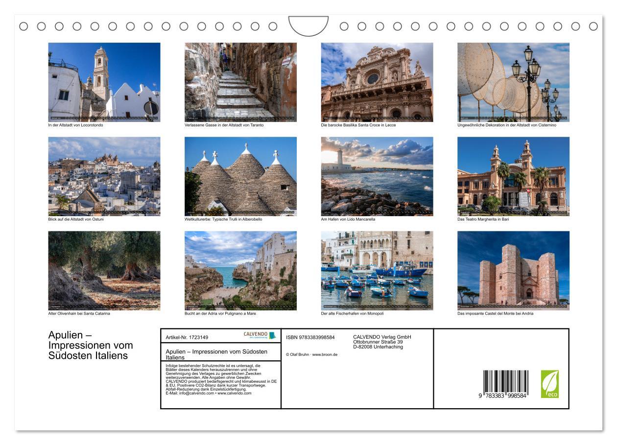 Bild: 9783383998584 | Apulien ¿ Impressionen vom Südosten Italiens (Wandkalender 2025 DIN...