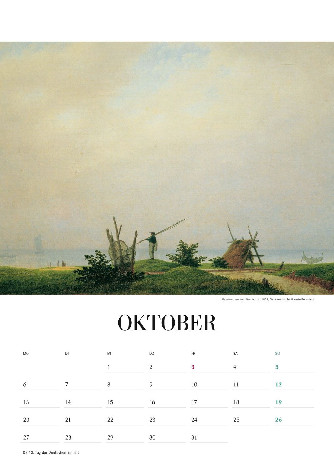 Bild: 9783968491622 | Caspar David Friedrich. Wandkalender 2025 | Caspar D. Friedrich | 2025