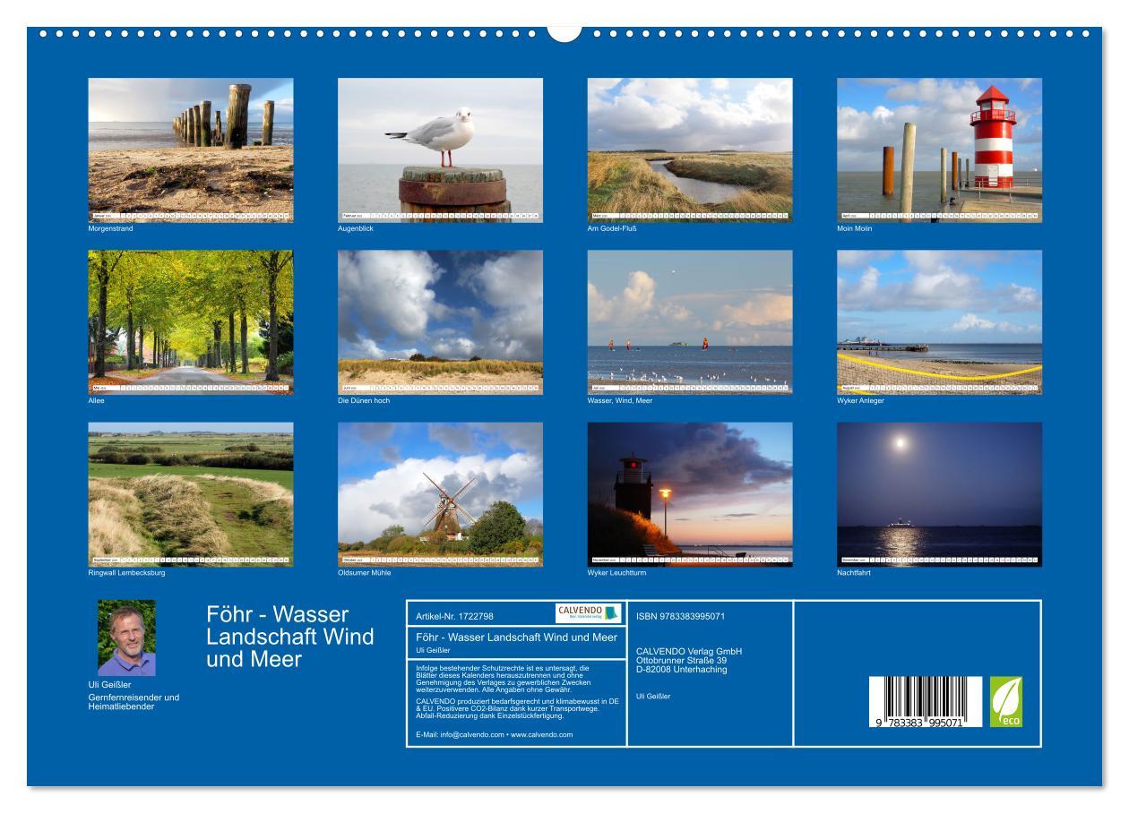 Bild: 9783383995071 | Föhr - Wasser Landschaft Wind und Meer (Wandkalender 2025 DIN A2...