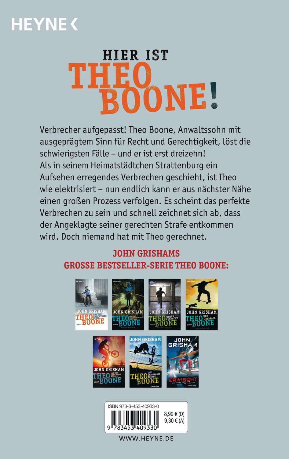 Bild: 9783453409330 | Theo Boone 01 und der unsichtbare Zeuge | John Grisham | Taschenbuch