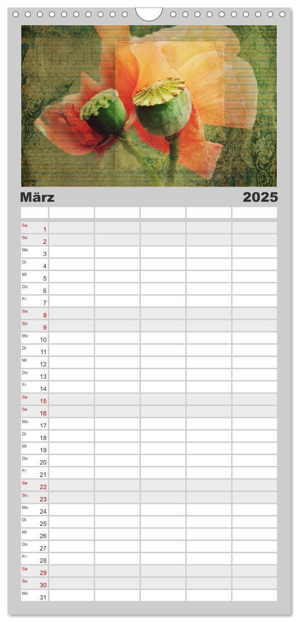 Bild: 9783457125533 | Familienplaner 2025 - Vintage Style mit 5 Spalten (Wandkalender, 21...