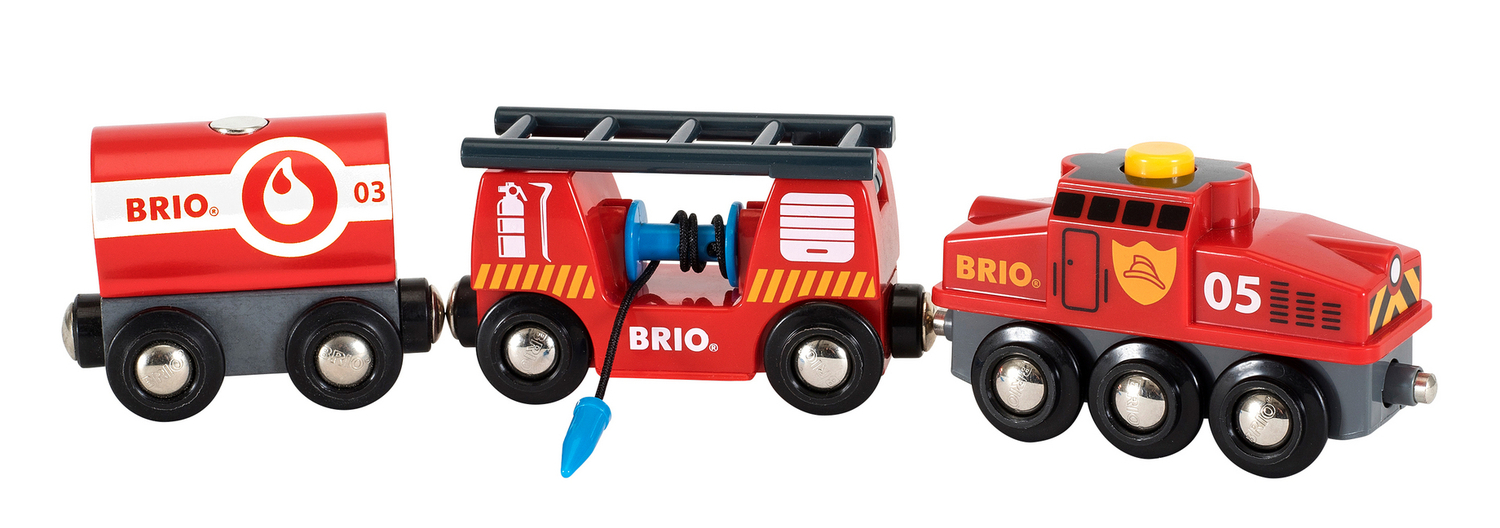 Bild: 7312350338447 | BRIO World 33844 Feuerwehr-Löschzug - Feuerwehrzug mit...