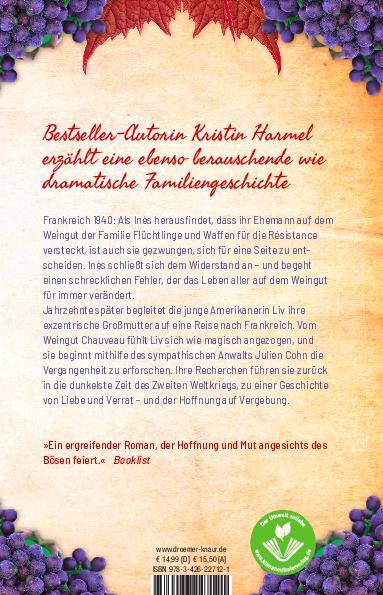 Rückseite: 9783426227121 | Das letzte Licht des Tages | Kristin Harmel | Taschenbuch | 384 S.