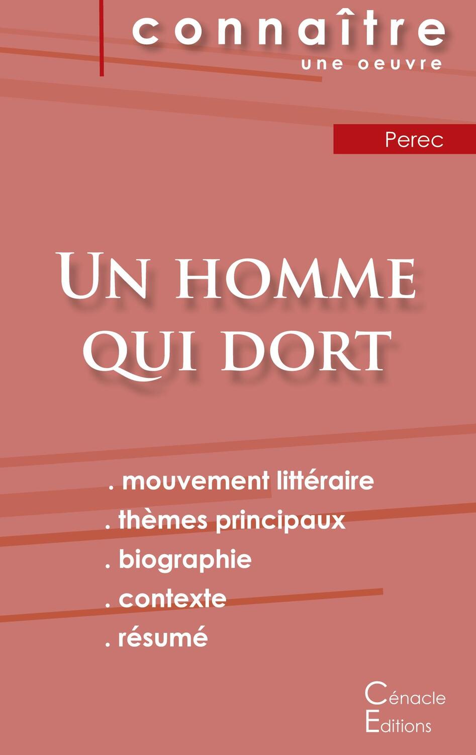 Cover: 9782759309580 | Fiche de lecture Un homme qui dort de Georges Perec (analyse...