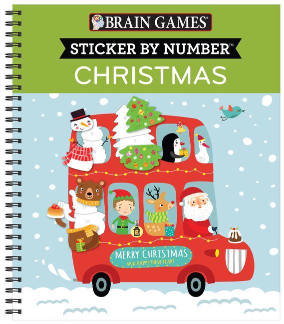 Cover: 9781645584261 | Brain Games - Sticker by Number: Christmas (Bus Cover) | Ltd (u. a.)