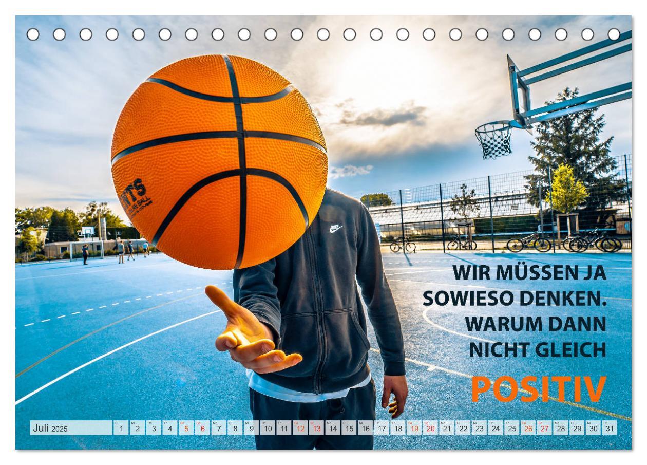 Bild: 9783435122059 | Positive Sprüche - Motivation und Basketball (Tischkalender 2025...