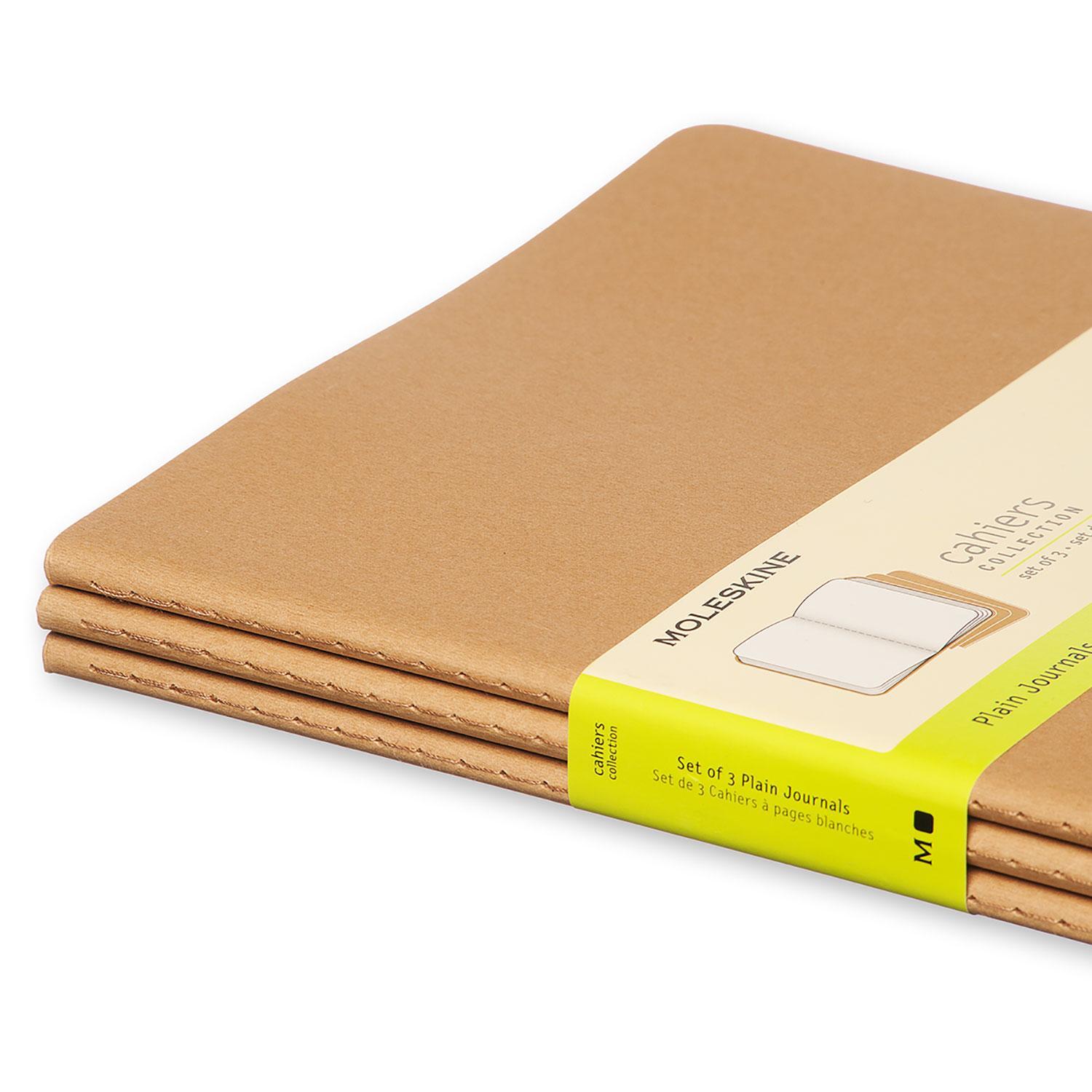 Bild: 9788883705069 | Moleskine Cahier Extra Large blanko packpapierbraun. 3er Pack | Buch