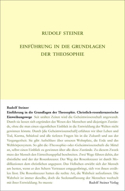 Cover: 9783727411106 | Einführung in die Grundlagen der Theosophie | Rudolf Steiner | Buch