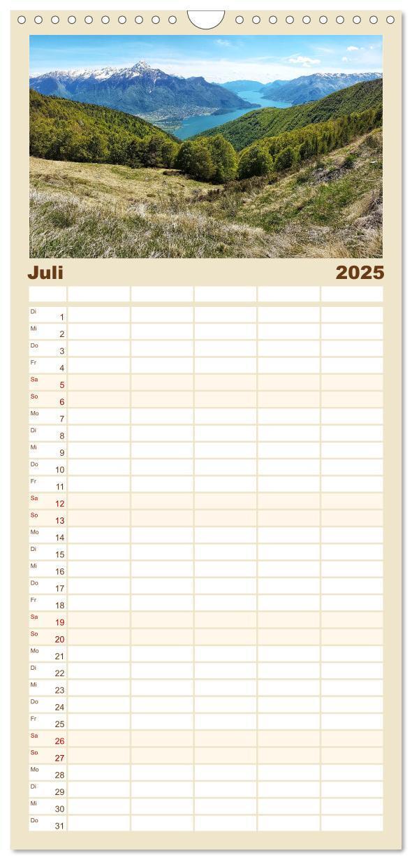 Bild: 9783457098608 | Familienplaner 2025 - Alpen Blick mit 5 Spalten (Wandkalender, 21 x...