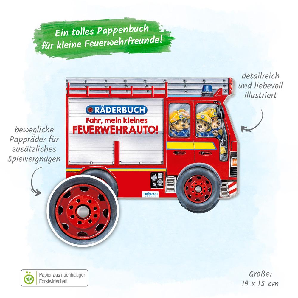 Bild: 9783965528437 | Trötsch Pappenbuch Räderbuch Fahr, mein kleines Feuerwehrauto | Verlag