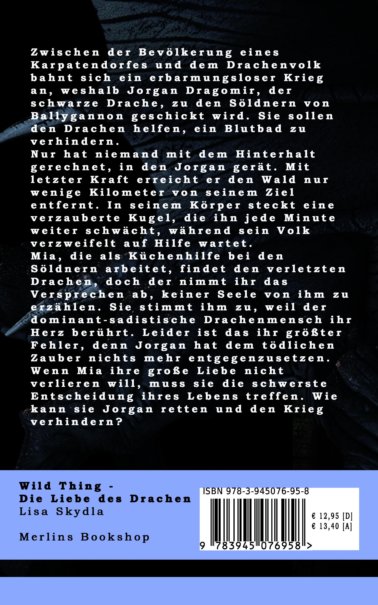 Rückseite: 9783945076958 | Wild Thing - Die Liebe des Drachen | Lisa Skydla | Taschenbuch | 2019