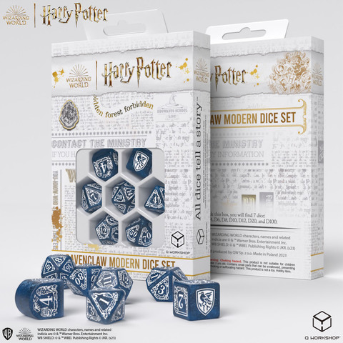 Cover: 5907699496778 | Harry Potter. Ravenclaw Modern Dice Set - Blue | Q-workshop