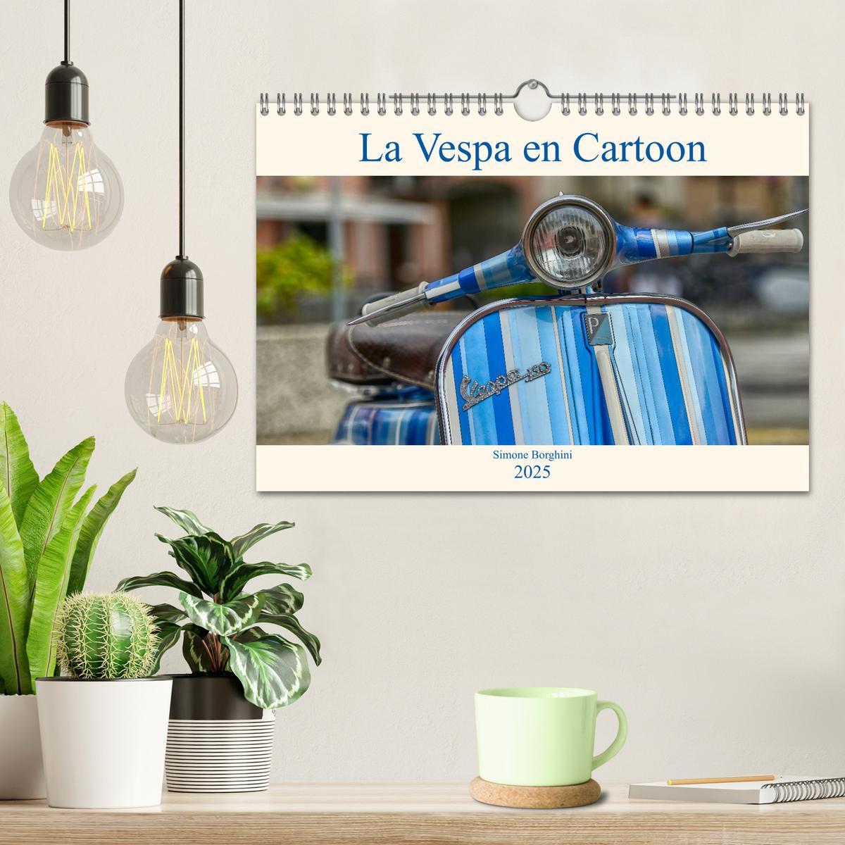 Bild: 9781325942589 | La Vespa en Cartoon (Calendrier mural 2025 DIN A4 vertical),...