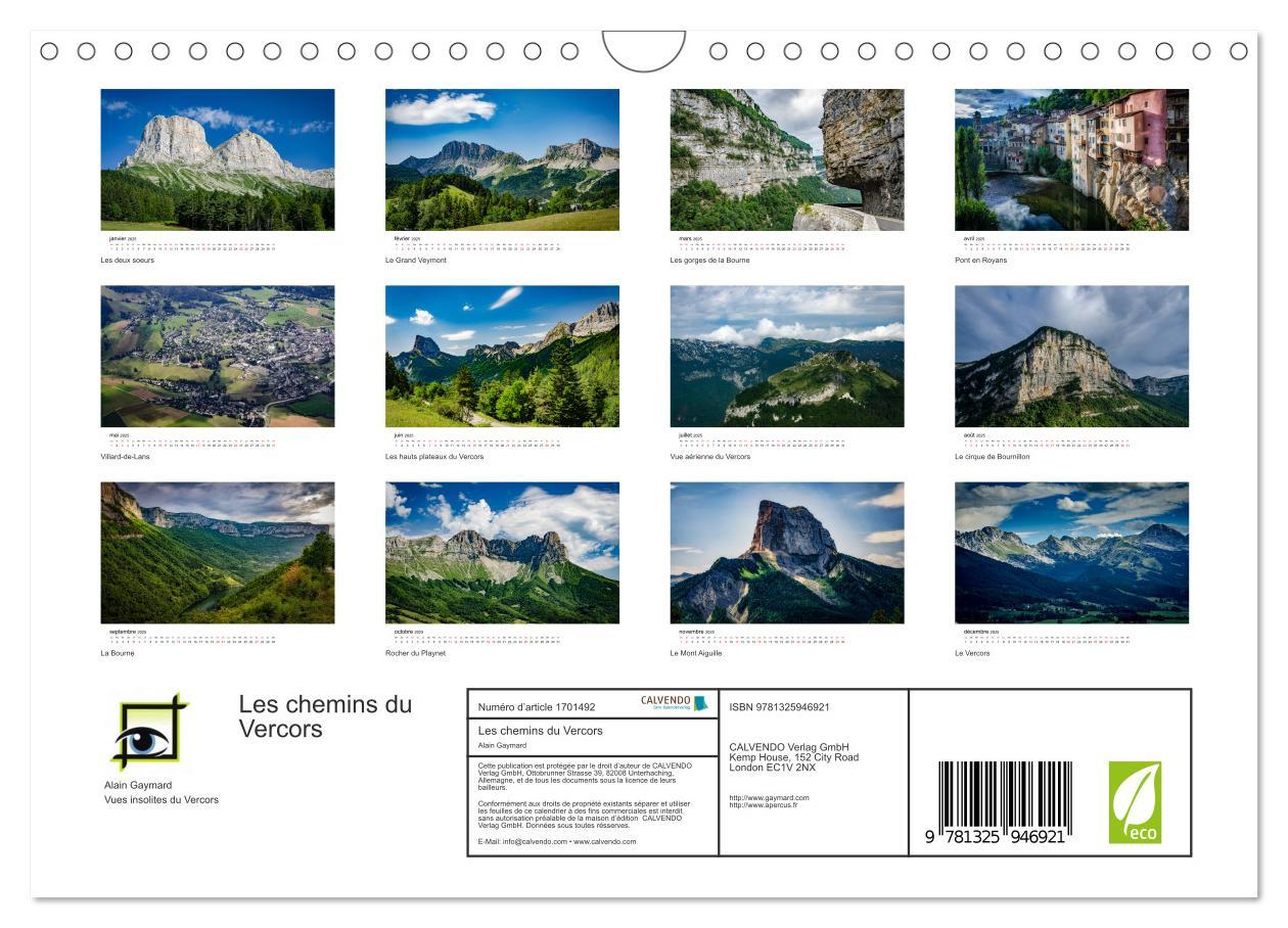 Bild: 9781325946921 | Les chemins du Vercors (Calendrier mural 2025 DIN A4 vertical),...