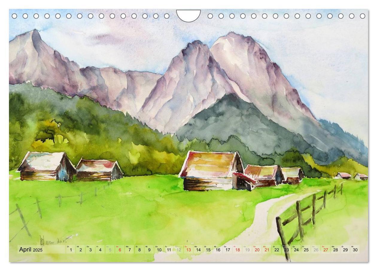 Bild: 9783435583805 | Malerisches Garmisch Partenkirchen - Aquarelle und Fotografien...