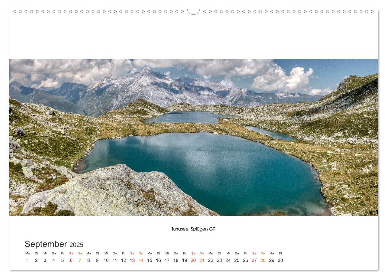 Bild: 9783435067060 | Bergseen Schweiz von Urs Mühlich (Wandkalender 2025 DIN A2 quer),...