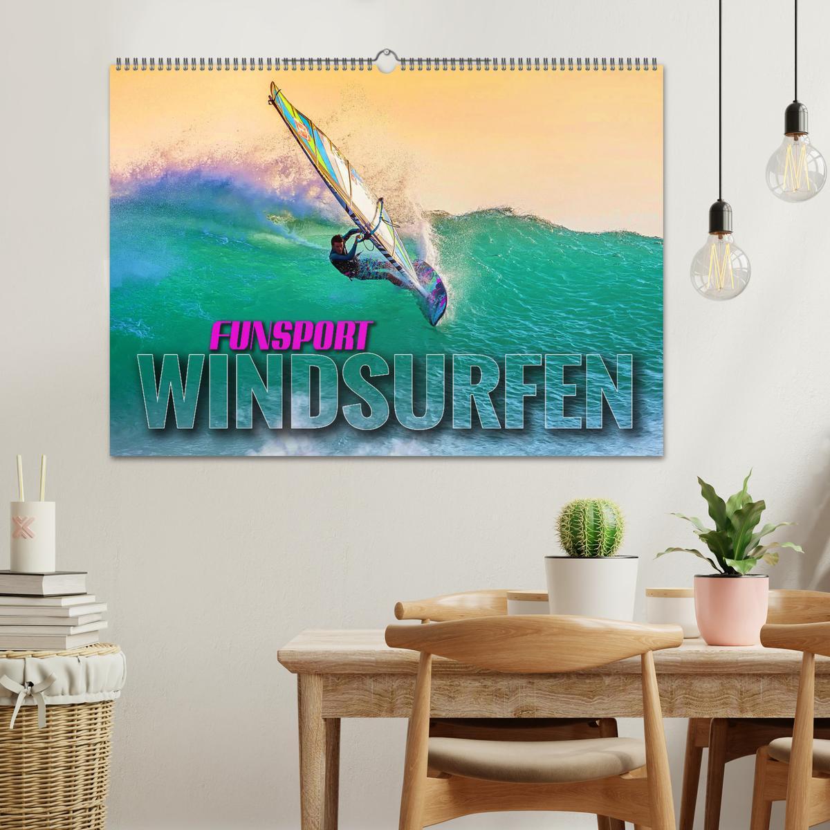 Bild: 9783383923517 | Funsport Windsurfen (Wandkalender 2025 DIN A2 quer), CALVENDO...