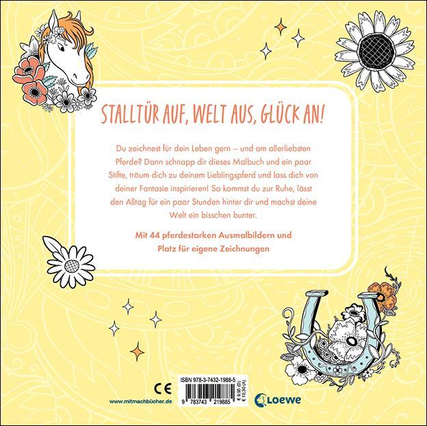 Rückseite: 9783743219885 | Mal dich glücklich! - Pferde | Isabelle Metzen | Taschenbuch | 96 S.