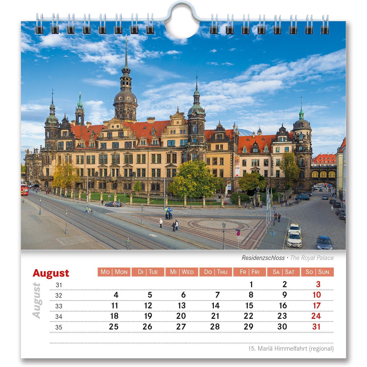 Bild: 4250582399221 | Kalender Dresden 2025 | 13,5x14 cm - Tischkalender | Dietmar Berthold