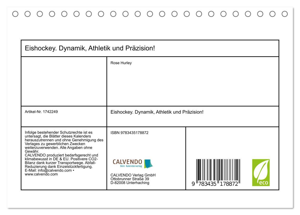 Bild: 9783435178872 | Eishockey. Dynamik, Athletik und Präzision! (Tischkalender 2025 DIN...