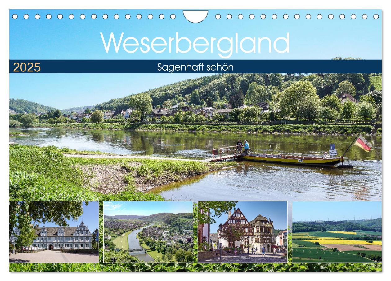 Cover: 9783435308859 | Weserbergland - sagenhaft schön (Wandkalender 2025 DIN A4 quer),...