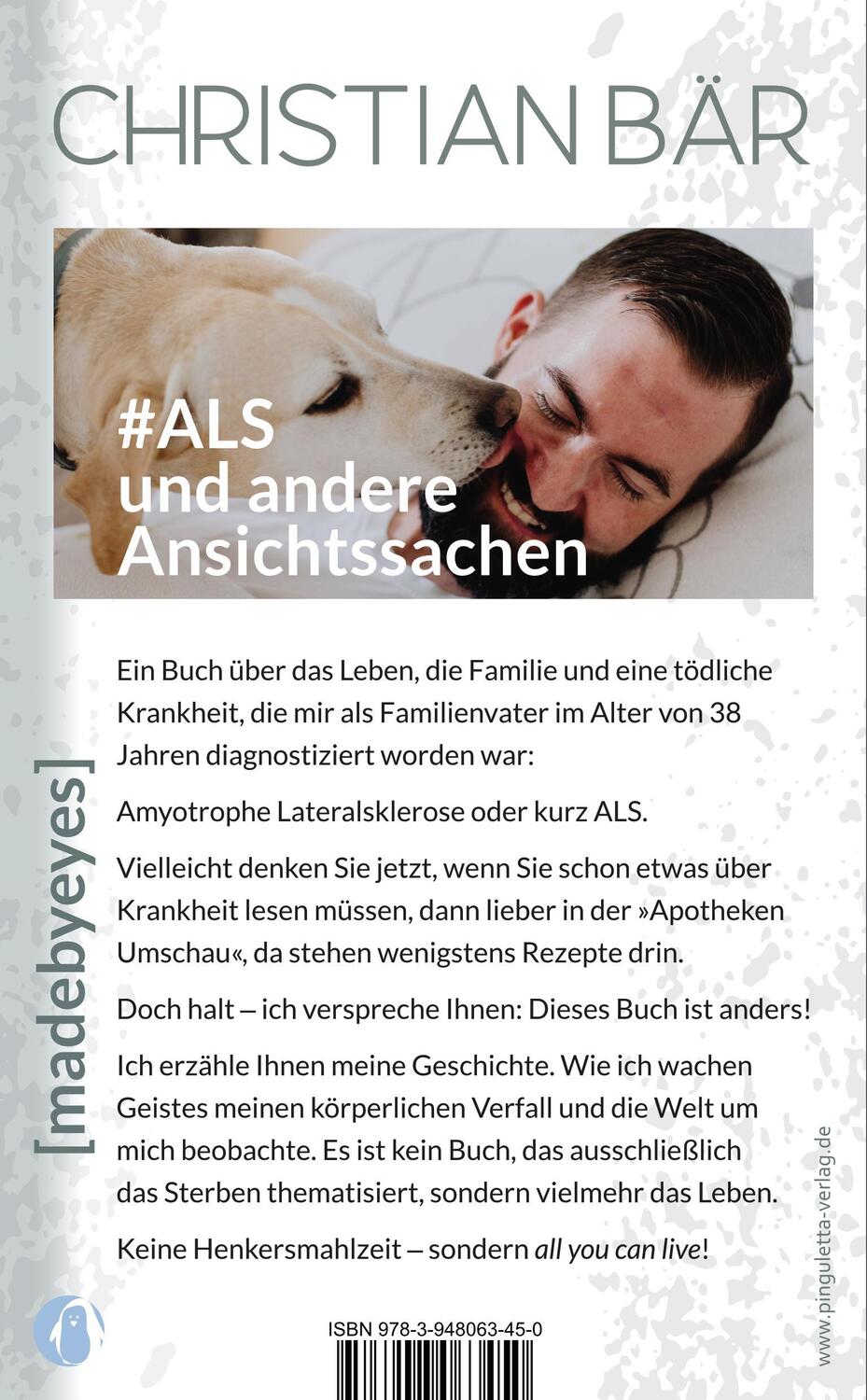 Rückseite: 9783948063450 | #ALS und andere Ansichtssachen | [madebyeyes] | Christian Bär | Buch