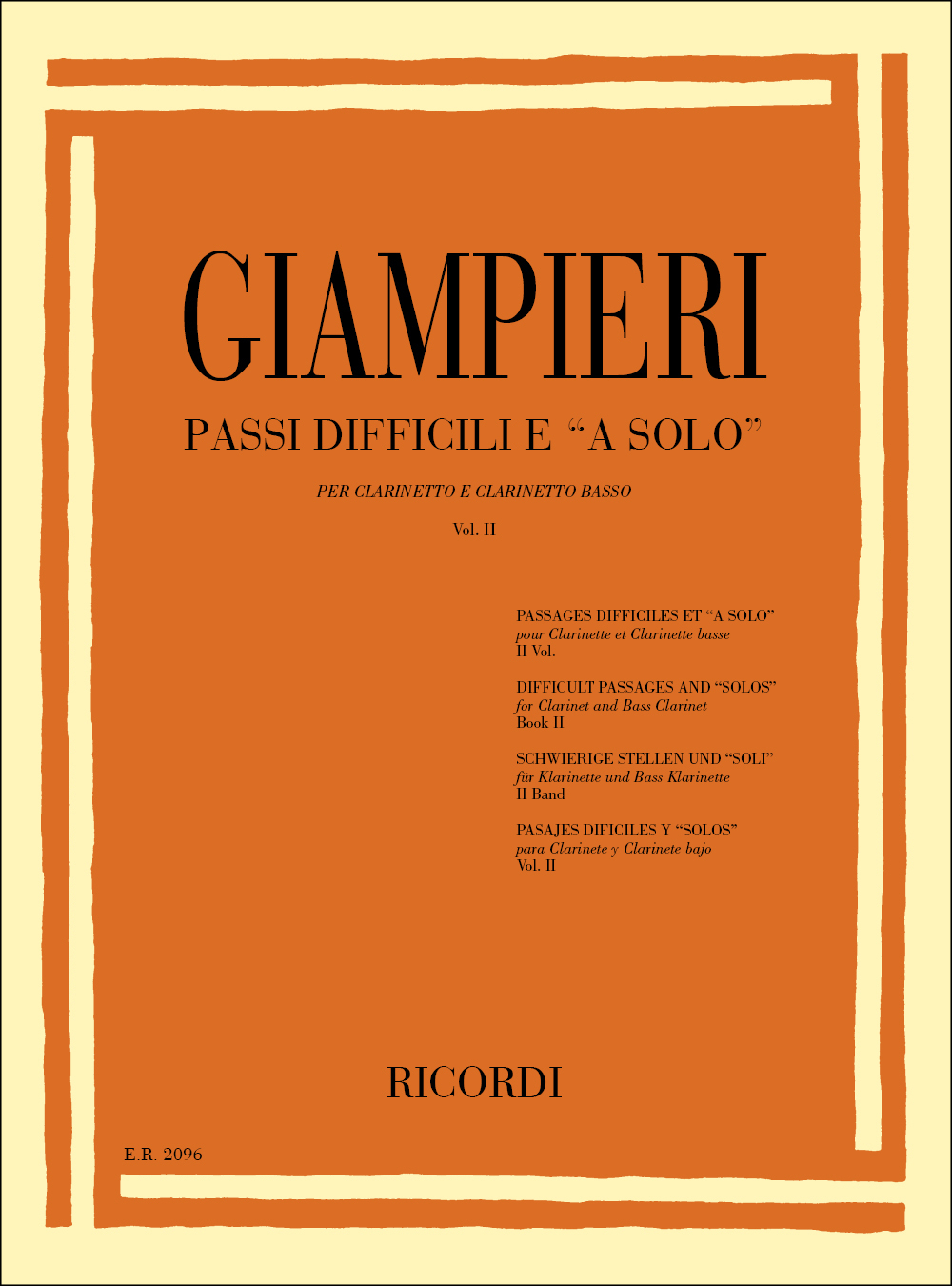 Cover: 9790041820965 | Passi Difficili e "A Solo" Vol. 2 | Alamiro Giampieri | Partitur