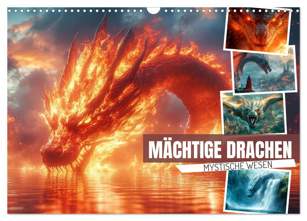 Cover: 9783457181461 | MÄCHTIGE DRACHEN Mystische Wesen (Wandkalender 2025 DIN A3 quer),...