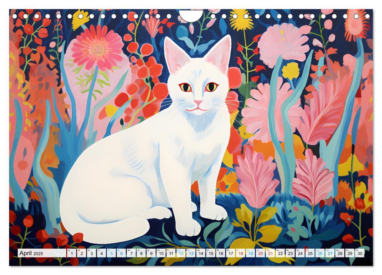 Bild: 9783383845307 | Kunstvolle Katzen (Wandkalender 2025 DIN A4 quer), CALVENDO...