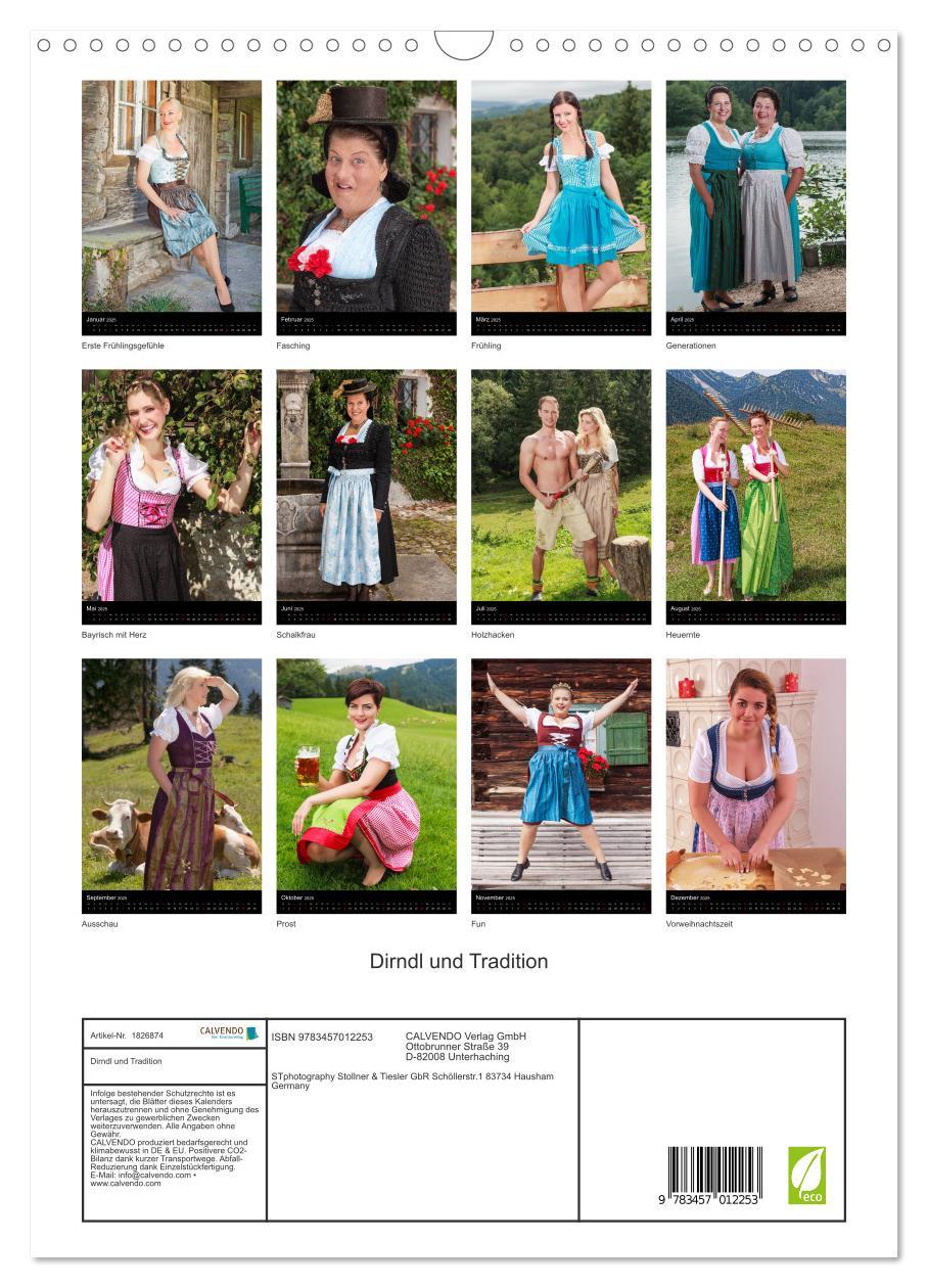 Bild: 9783457012253 | Dirndl und Tradition (Wandkalender 2025 DIN A3 hoch), CALVENDO...