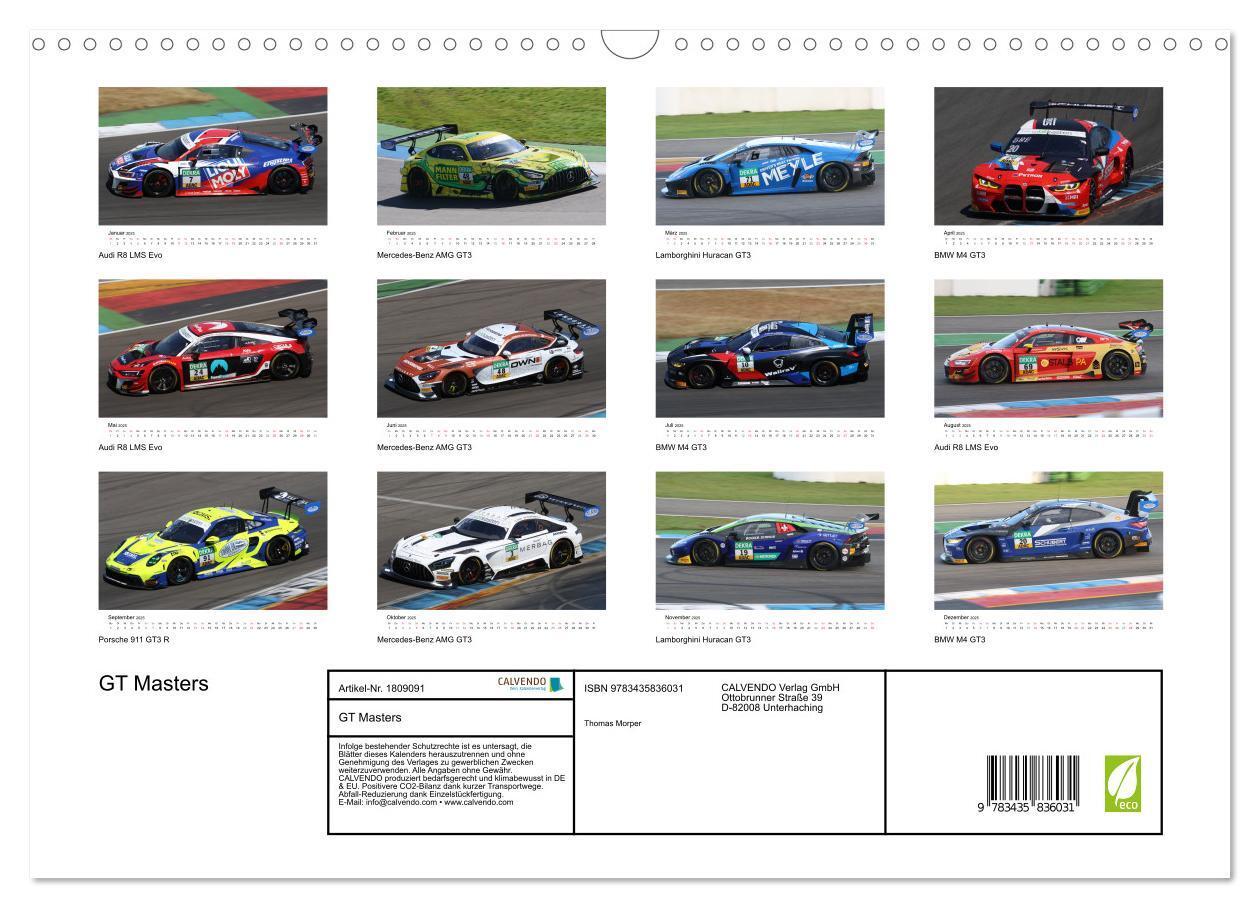 Bild: 9783435836031 | GT Masters (Wandkalender 2025 DIN A3 quer), CALVENDO Monatskalender