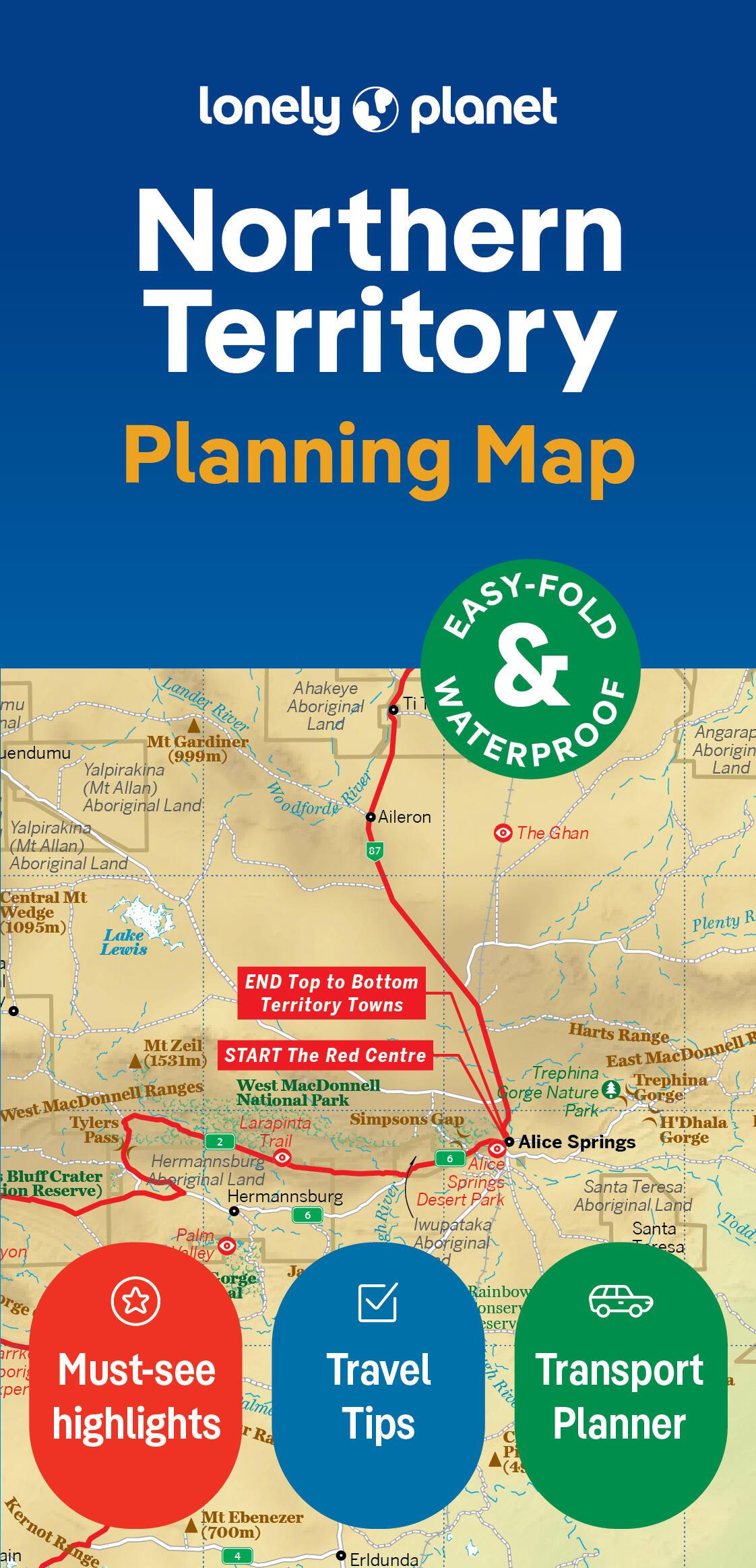 Cover: 9781788688475 | Lonely Planet Northern Territory Planning Map | (Land-)Karte | 2024