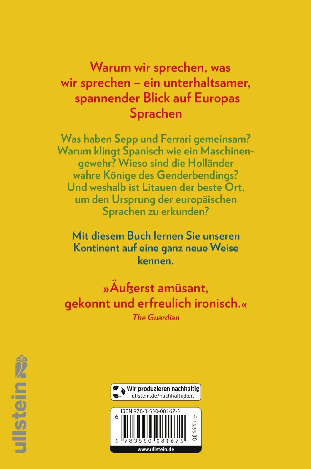 Rückseite: 9783550081675 | Sprachen | Eine verbale Reise durch Europa | Gaston Dorren | Buch