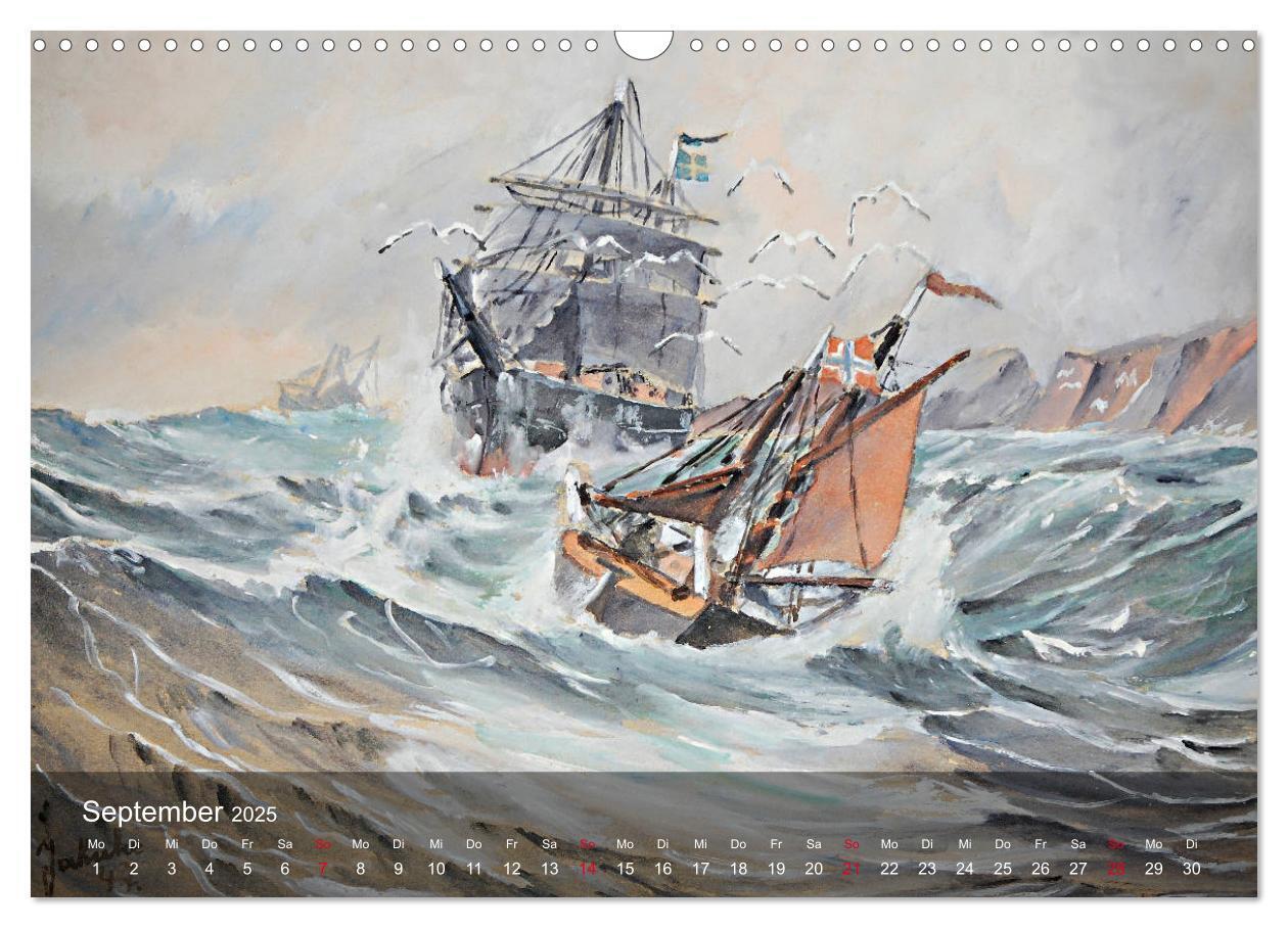 Bild: 9783435404858 | Segel am Horizont - Marinemaler Alfred Jahnke (Wandkalender 2025...