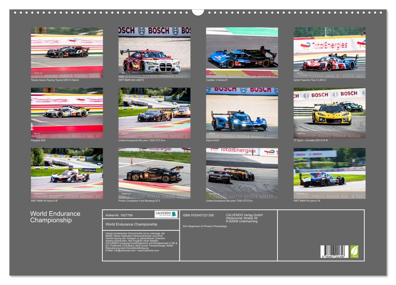 Bild: 9783457221358 | World Endurance Championship (Wandkalender 2025 DIN A2 quer),...