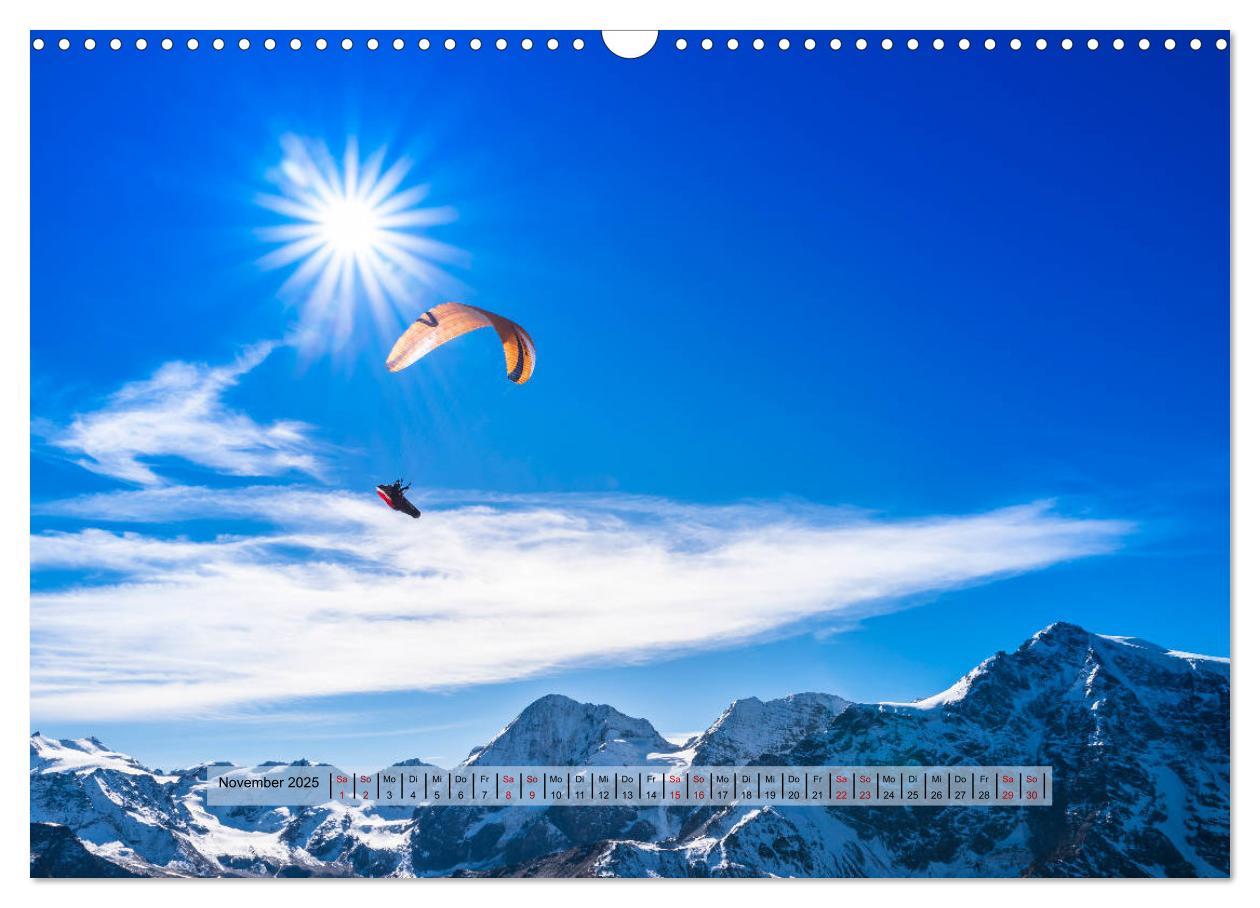 Bild: 9783435337170 | Paragliding - lautloses Schweben (Wandkalender 2025 DIN A3 quer),...