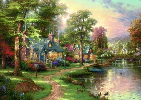 Cover: 4001504574529 | Am See. Puzzle 1500 Teile | Thomas Kinkade | Spiel | Deutsch | 2004